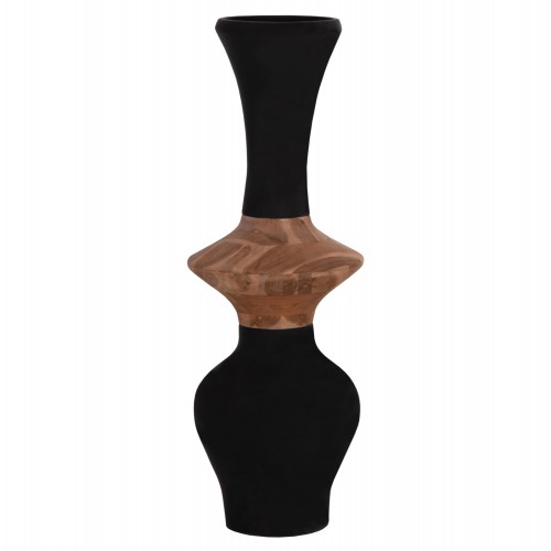 ΔΙΑΚΟΣΜΗΤΙΚΟ ΒΑΖΟ ΔΑΠΕΔΟΥ NEBULA HM4660 01S FIBER CEMENT ΜΑΥΡΟ--ΞΥΛΟ ΤΕΑΚ Φ45x115Υεκ c541780