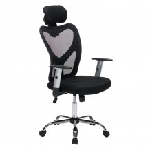 ΚΑΡΕΚΛΑ ΓΡΑΦΕΙΟΥ CUORE HM1207 01 ΜΑΥΡΟΣ ΣΚΕΛΕΤΟΣ-ΜΑΥΡΟ MESH 63x61x125Υεκ c541787