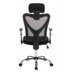 ΚΑΡΕΚΛΑ ΓΡΑΦΕΙΟΥ CUORE HM1207 01 ΜΑΥΡΟΣ ΣΚΕΛΕΤΟΣ-ΜΑΥΡΟ MESH 63x61x125Υεκ c541787