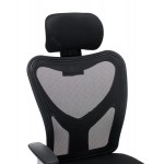 ΚΑΡΕΚΛΑ ΓΡΑΦΕΙΟΥ CUORE HM1207 01 ΜΑΥΡΟΣ ΣΚΕΛΕΤΟΣ-ΜΑΥΡΟ MESH 63x61x125Υεκ c541787