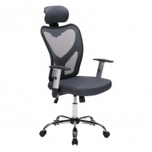 ΚΑΡΕΚΛΑ ΓΡΑΦΕΙΟΥ CUORE HM1207 02 ΜΑΥΡΟΣ ΣΚΕΛΕΤΟΣ-ΓΚΡΙ MESH 63x61x125Υεκ c541788