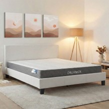 Κρεβάτι με στρώμα Nevil-Dreamer pakoworld pu λευκό 150x200εκ c541796