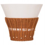 ΤΡΑΠΕΖΙ ΣΑΛΟΝΙΟΥ PERRAL HM18164 02L FIBER CEMENT ΛΕΥΚΟ-ΦΥΣΙΚΟ RATTAN--Φ55x45Υεκ c541808