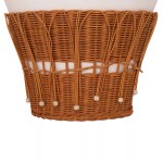 ΤΡΑΠΕΖΙ ΣΑΛΟΝΙΟΥ PERRAL HM18164 02L FIBER CEMENT ΛΕΥΚΟ-ΦΥΣΙΚΟ RATTAN--Φ55x45Υεκ c541808