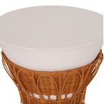 ΤΡΑΠΕΖΙ ΒΟΗΘΗΤΙΚΟ PERRAL HM18164 02S FIBER CEMENT ΛΕΥΚΟ-ΦΥΣΙΚΟ RATTAN--Φ42x36Υεκ c541809