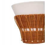 ΤΡΑΠΕΖΙ ΒΟΗΘΗΤΙΚΟ PERRAL HM18164 02S FIBER CEMENT ΛΕΥΚΟ-ΦΥΣΙΚΟ RATTAN--Φ42x36Υεκ c541809