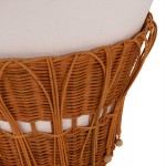 ΤΡΑΠΕΖΙ ΒΟΗΘΗΤΙΚΟ PERRAL HM18164 02S FIBER CEMENT ΛΕΥΚΟ-ΦΥΣΙΚΟ RATTAN--Φ42x36Υεκ c541809