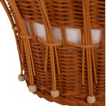 ΤΡΑΠΕΖΙ ΒΟΗΘΗΤΙΚΟ PERRAL HM18164 02S FIBER CEMENT ΛΕΥΚΟ-ΦΥΣΙΚΟ RATTAN--Φ42x36Υεκ c541809