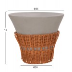 ΤΡΑΠΕΖΙ ΣΑΛΟΝΙΟΥ PERRAL HM18164 03L FIBER CEMENT ΓΚΡΙ-ΦΥΣΙΚΟ RATTAN--Φ55x45Υεκ c541810