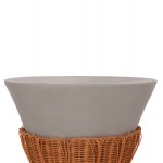 ΤΡΑΠΕΖΙ ΣΑΛΟΝΙΟΥ PERRAL HM18164 03L FIBER CEMENT ΓΚΡΙ-ΦΥΣΙΚΟ RATTAN--Φ55x45Υεκ c541810