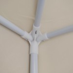 Κιόσκι Gazebo pakoworld μεταλλικός σκελετός - ύφασμα μπεζ 3x3m c541852