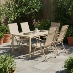 Πολυθρόνα Candor pakoworld cappuccino μέταλλο-textilene σε καφέ απόχρωση 51 5x63 5x107εκ c541859