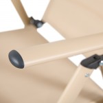 Πολυθρόνα Candor pakoworld cappuccino μέταλλο-textilene σε καφέ απόχρωση 51 5x63 5x107εκ c541859