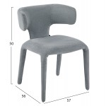 ΠΟΛΥΘΡΟΝΑ ΤΡΑΠΕΖΑΡΙΑΣ BIEN HM18361 01 ΑΝΟΙΧΤΟ ΓΚΡΙ ΥΦΑΣΜΑ 49 5x55 5x76Υ εκ SET 2τμχ c541865