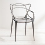 CHLOE ΚΑΡΕΚΛΑ ΔΙΑΦΑΝΟ ΜΑΥΡΟ 54 5x55 5x83cm SET 4τμχ c541877
