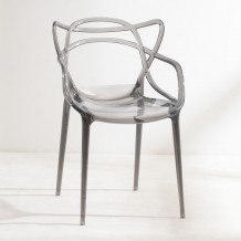 CHLOE ΚΑΡΕΚΛΑ ΔΙΑΦΑΝΟ ΜΑΥΡΟ 54 5x55 5x83cm SET 4τμχ c541877