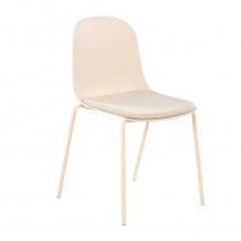 PADDED ΚΑΡΕΚΛΑ OFF WHITE 54x51x85cm SET 4τμχ c541884