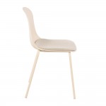 PADDED ΚΑΡΕΚΛΑ OFF WHITE 54x51x85cm SET 4τμχ c541884