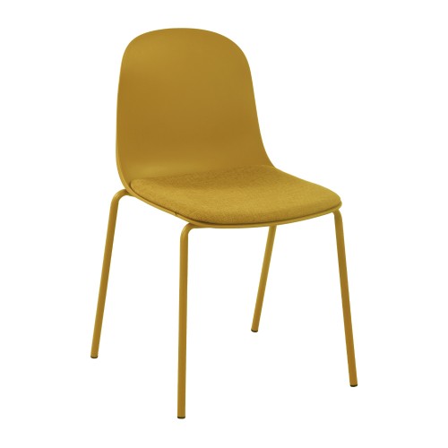 PADDED ΚΑΡΕΚΛΑ ΜΟΥΣΤΑΡΔΙ 54x51x85cm SET 4τμχ c541886