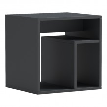 Κομοδίνο Doublo pakoworld ανθρακί 40x35x40εκ c541942