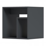 Κομοδίνο Doublo pakoworld ανθρακί 40x35x40εκ c541942