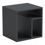 Κομοδίνο Doublo pakoworld ανθρακί 40x35x40εκ c541942
