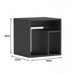 Κομοδίνο Doublo pakoworld ανθρακί 40x35x40εκ c541942