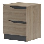 Κομοδίνο Verena pakoworld sonoma-ανθρακί 40x40x50εκ c541947
