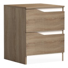 Κομοδίνο Verena pakoworld sonoma-λευκό 40x40x50εκ c541948