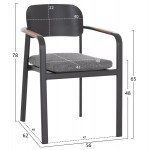 ΠΟΛΥΘΡΟΝΑ ΤΡΑΠΕΖΑΡΙΑΣ ELARA HM6414 01 ΓΚΡΙ ΑΛΟΥΜΙΝΙΟ-OLEFIN--ΞΥΛΟ TEAK 56x62x78Υεκ c541970