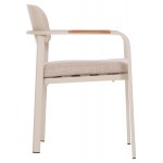 ΠΟΛΥΘΡΟΝΑ ΤΡΑΠΕΖΑΡΙΑΣ ELARA HM6414 05 ΜΠΕΖ ΑΛΟΥΜΙΝΙΟ-OLEFIN--ΞΥΛΟ TEAK 56x62x78Υεκ c541971