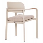 ΠΟΛΥΘΡΟΝΑ ΤΡΑΠΕΖΑΡΙΑΣ ELARA HM6414 05 ΜΠΕΖ ΑΛΟΥΜΙΝΙΟ-OLEFIN--ΞΥΛΟ TEAK 56x62x78Υεκ c541971