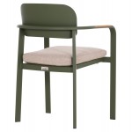 ΠΟΛΥΘΡΟΝΑ ΤΡΑΠΕΖΑΡΙΑΣ ELARA HM6414 06 ΠΡΑΣΙΝΟ ΑΛΟΥΜΙΝΙΟ-ΜΠΕΖ OLEFIN--TEAK 56x62x78Υεκ c541972