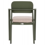 ΠΟΛΥΘΡΟΝΑ ΤΡΑΠΕΖΑΡΙΑΣ ELARA HM6414 06 ΠΡΑΣΙΝΟ ΑΛΟΥΜΙΝΙΟ-ΜΠΕΖ OLEFIN--TEAK 56x62x78Υεκ c541972