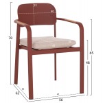 ΠΟΛΥΘΡΟΝΑ ΤΡΑΠΕΖΑΡΙΑΣ ELARA HM6414 07 ΚΕΡΑΜΙΔΙ ΑΛΟΥΜΙΝΙΟ-ΜΠΕΖ OLEFIN--TEAK 56x62x78Υεκ c541973