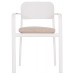 ΠΟΛΥΘΡΟΝΑ ΤΡΑΠΕΖΑΡΙΑΣ ELARA HM6414 02 ΛΕΥΚΟ ΑΛΟΥΜΙΝΙΟ-ΜΠΕΖ OLEFIN--TEAK 56x62x78Υεκ c541974