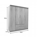 Σετ Κρεβατοκάμαρας Olympus Sonoma με Κρεβάτι 120x200εκ Σετ 4τεμ c542018
