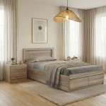 Σετ Κρεβατοκάμαρας Olympus Sonoma με Κρεβάτι 120x200εκ Σετ 3τεμ c542023