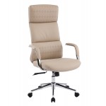 ΚΑΡΕΚΛΑ ΓΡΑΦΕΙΟΥ MEITE HM18353 02 ΜΠΕΖ PU ΔΕΡΜΑ--ΒΑΣΗ ΧΡΩΜΙΟΥ 66x71x127Υεκ c542097