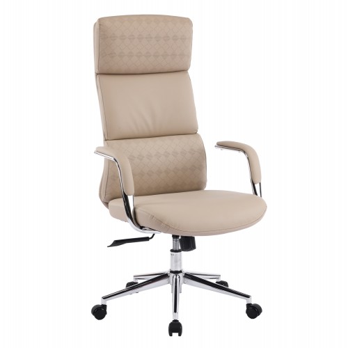 ΚΑΡΕΚΛΑ ΓΡΑΦΕΙΟΥ MEITE HM18353 02 ΜΠΕΖ PU ΔΕΡΜΑ--ΒΑΣΗ ΧΡΩΜΙΟΥ 66x71x127Υεκ c542097