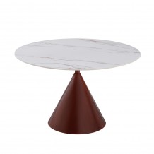 NOISETTE ΤΡΑΠΕΖΙ ΛΕΥΚΟ ΜΕ ΟΨΗ ΜΑΡΜΑΡΟΥ 120x120x76cm c542116