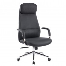 ΚΑΡΕΚΛΑ ΓΡΑΦΕΙΟΥ SONTY HM18354 01 ΜΑΥΡΟ PU ΔΕΡΜΑ--ΒΑΣΗ ΧΡΩΜΙΟΥ 67x68x125Υεκ c542132