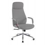 ΚΑΡΕΚΛΑ ΓΡΑΦΕΙΟΥ SONTY HM18354 10 ΑΝΟΙΧΤΟ ΓΚΡΙ PU ΔΕΡΜΑ--ΒΑΣΗ ΧΡΩΜΙΟΥ 67x68x125Υεκ c542134