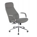 ΚΑΡΕΚΛΑ ΓΡΑΦΕΙΟΥ SONTY HM18354 10 ΑΝΟΙΧΤΟ ΓΚΡΙ PU ΔΕΡΜΑ--ΒΑΣΗ ΧΡΩΜΙΟΥ 67x68x125Υεκ c542134