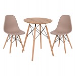 ΣΕΤ ΤΡΑΠΕΖΑΡΙΑΣ 3ΤΜΧ TWIST HM21370 ΣΤΡΟΓΓΥΛΟ ΤΡΑΠΕΖΙ Φ60 2 ΚΑΡΕΚΛΕΣ ΣΕ ΚΑΠΟΥΤΣΙΝΟ c542136