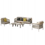 ΣΕΤ ΣΑΛΟΝΙ 5ΤΜΧ STREAM HM6426 02 ΚΡΕΜ ΑΛΟΥΜΙΝΙΟ--ΜΠΕΖ ΣΧΟΙΝΙ OLEFIN c542138