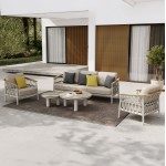 ΣΕΤ ΣΑΛΟΝΙ 5ΤΜΧ STREAM HM6426 02 ΚΡΕΜ ΑΛΟΥΜΙΝΙΟ--ΜΠΕΖ ΣΧΟΙΝΙ OLEFIN c542138