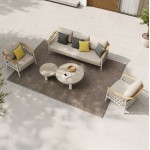 ΣΕΤ ΣΑΛΟΝΙ 5ΤΜΧ STREAM HM6426 02 ΚΡΕΜ ΑΛΟΥΜΙΝΙΟ--ΜΠΕΖ ΣΧΟΙΝΙ OLEFIN c542138