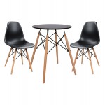 ΣΕΤ ΤΡΑΠΕΖΑΡΙΑΣ 3ΤΜΧ TWIST HM21371 ΣΤΡΟΓΓΥΛΟ ΤΡΑΠΕΖΙ Φ60 2 ΚΑΡΕΚΛΕΣ ΣΕ ΜΑΥΡΟ c542139