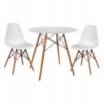 ΣΕΤ ΤΡΑΠΕΖΑΡΙΑΣ 3ΤΜΧ TWIST HM21372 ΣΤΡΟΓΓΥΛΟ ΤΡΑΠΕΖΙ Φ80 2 ΚΑΡΕΚΛΕΣ ΣΕ ΛΕΥΚΟ c542140